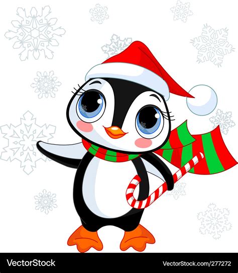 cute christmas penguin royalty  vector image
