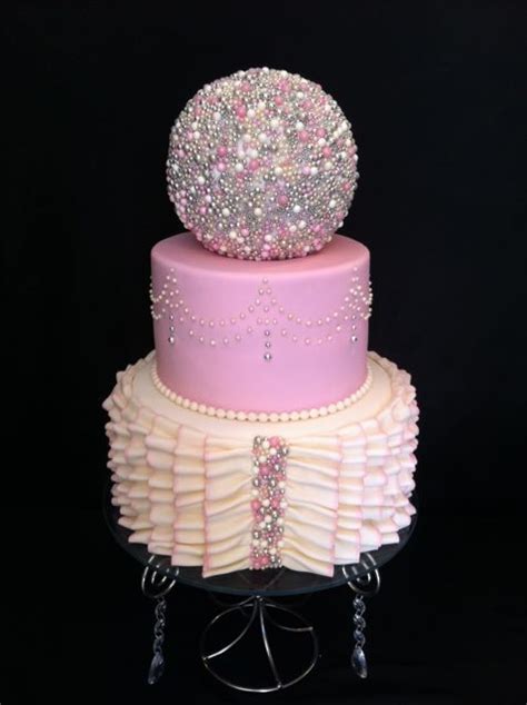Pink Bling Wedding Cake Sweet Cakes By Karen Pink Wedding Cake