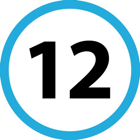 number numbers twelve icon   iconfinder