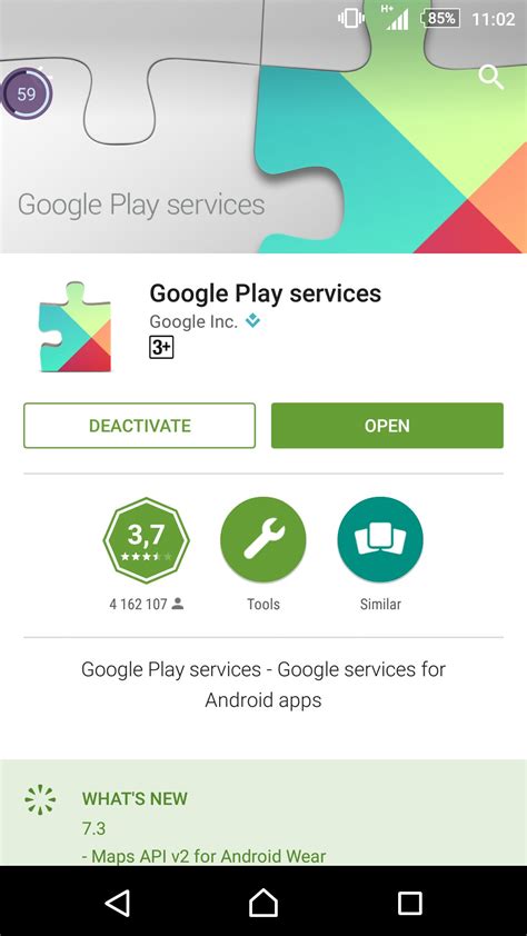 sony xperia  google play services wont run