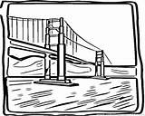 Bridge Coloring Golden Gate Getdrawings Getcolorings Pages sketch template
