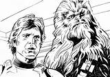 Han Chewbacca Kolorowanki Sketch Bestcoloringpagesforkids Dzieci Gwiezdne Wojny Wan Ausmalbild Druku Darth Vader sketch template