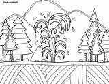 Coloring Pages National Yellowstone Park Parks Doodle Alley Color Printable Getdrawings Getcolorings sketch template