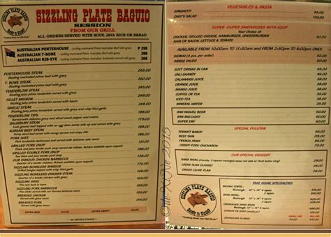 baguio sizzling plate   marks  spot  good baguio