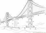 Coloring Pont Oakland Relier Points Designlooter Sketch sketch template
