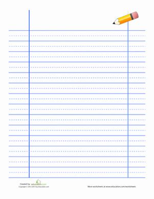 st grade paper  lines handwriting paper  grade worksheets