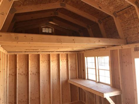 lofted high barn shed   loft  storage option