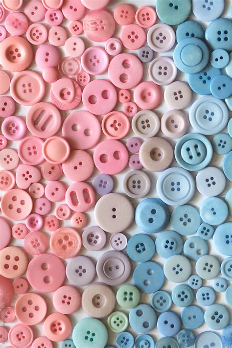 pink  blue buttons background  pixel stories stocksy united