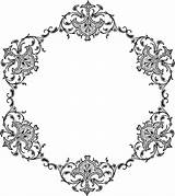 Borders Clipart Vintage Clip Border Decorative Victorian Calligraphy Damask Designs Circle Cliparts Simple Template Frame Starsunflower Studio 20vintage 20borders Clipground sketch template