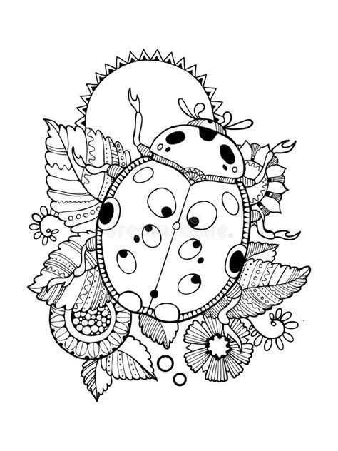 ladybug coloring book vector illustration stock vector illustration