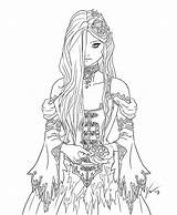 Coloring Pages Goth Gothic Anime Fantasy Adult Deviantart Color Elves Colouring Printable Fairy Girl Jazza Draw Drawings Lineart раскраска Sheets sketch template