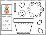 Cut Glue Flower Pot Worksheets Planerium Worksheet Coloring Pages Shop Puzzle sketch template