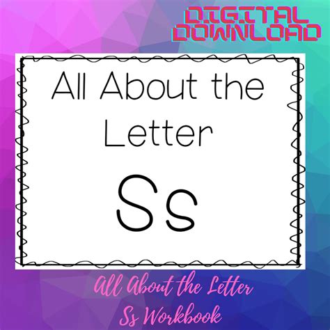 letter ss workbook letter ss practice sheets etsy uk