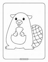 Beaver Coloring Pages Kids sketch template