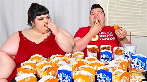 White Castle 9 660 Calorie Challenge With Hungry Fat Chick • Mukbang