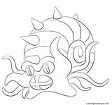 Pokemon Omastar Coloring Pages Color Printable Oddish Drawing Print Online sketch template
