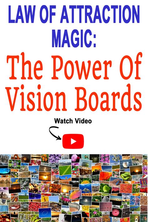 law of attraction magic the power of vision boards power of vision