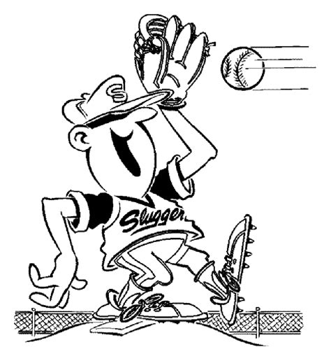 baseball sports kids coloring pages