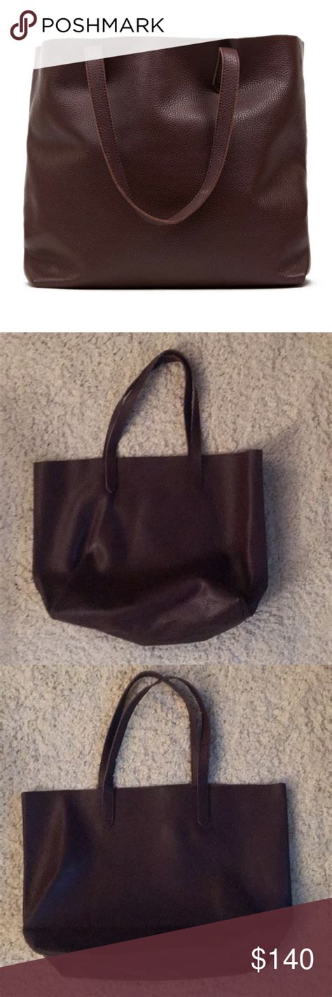 Cuyana Nwot Classic Leather Tote Burgandy Classic Leather Tote