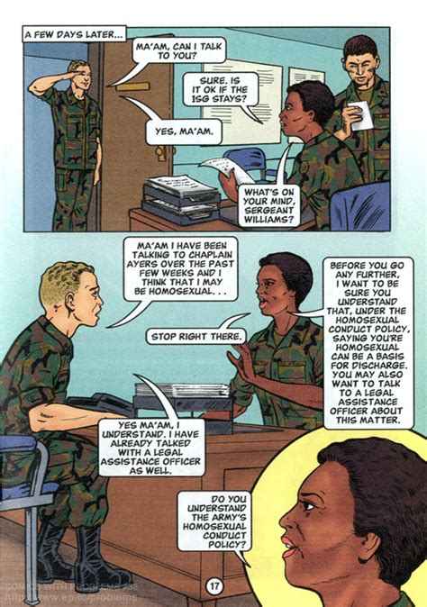 the us army s official ‘don t ask don t tell homosexual policy comic book 2001