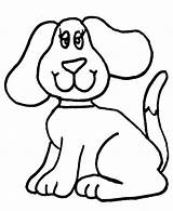 Dog Easy Coloring Pages Printable Clipart Kids Clipartbest Ekids Simple sketch template