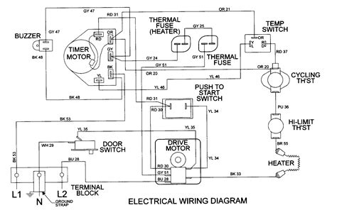 dryer heating element wiring diagram