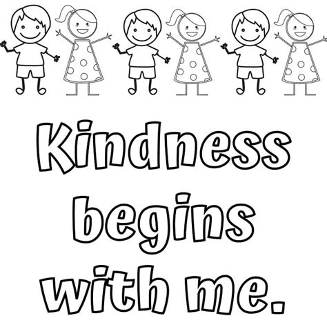 kindness  printable coloring page  printable coloring pages