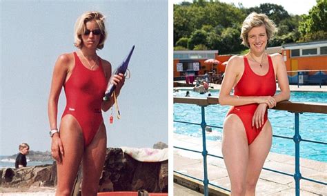 Mp Charlotte Leslie Recreates Her Baywatch Pose In A Red Lifeguard