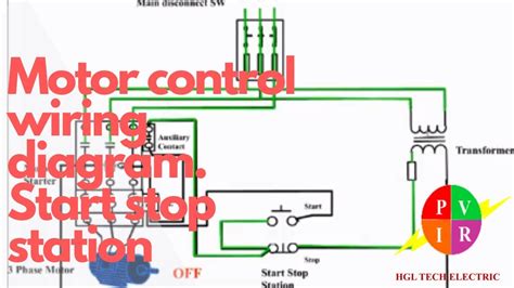 motor control start stop station motor control wiring diagram   wire start stop station