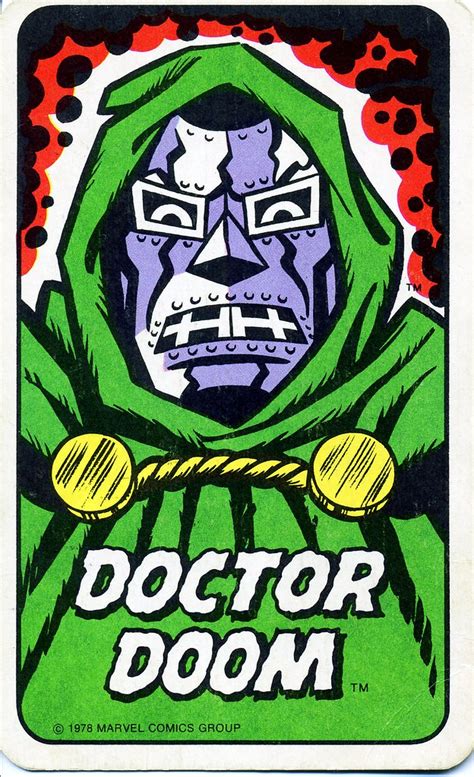 Marvel Comics Superheroes Game Card 20 Doctor Doom Flickr