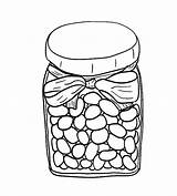 Coloring Jar Jelly Beans Jars Bean Drawn Pages Printable Template Color Canopic Valintines Holiday Sketch sketch template
