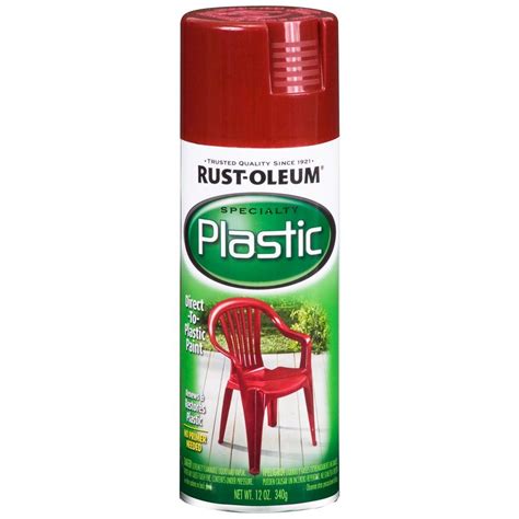 rust oleum specialty  oz sunrise red paint  plastic spray paint