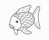 Fish Rainbow Template Coloring Comments sketch template