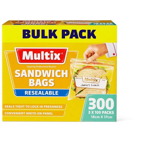 multix resealable sandwich bags bulk  pack big
