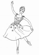 Coloring Ballerina Dress Pages Ballerinas Girls sketch template