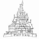 Castle Disneyland Coloring Pages Getdrawings Drawing sketch template