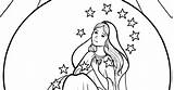 Immaculate Conception Coloring Catholic sketch template