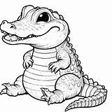 Coloring Pages Alligator Printable sketch template