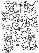 Doraemon Coloring Color Book Pages Cheerful Toddlers Makes Advertisement sketch template