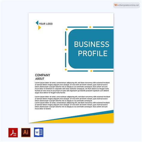 companybusiness profile templates word  ai