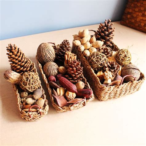 buy natural dried nuts set christmas decoration artificial flowers craft diy