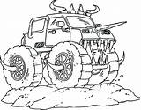 Monster Coloring Pages Digger Grave Truck Trucks Getcolorings Printable Color sketch template