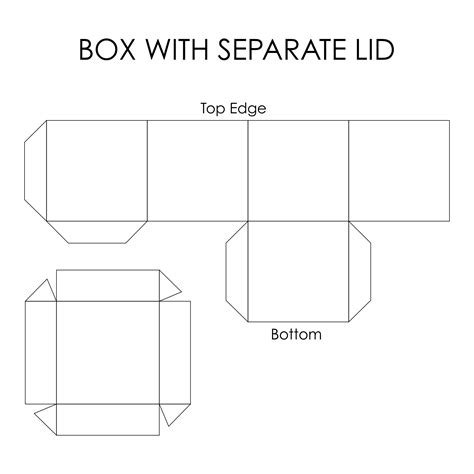 images  gift box  lid template printables printable