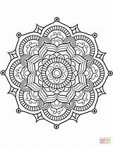 Mandala Blomster Mandale Tegninger Druku Sowa Supercoloring Stampare Mandalas Kolorowanki Adults Tegning Gemt sketch template