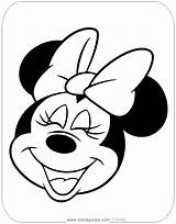 Minnie Mouse Coloring Pages Face Disneyclips Misc Laughing sketch template