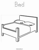 Bed Coloring Template Print Pages Outline Chair Built Tracing Twistynoodle Favorites Login Add Change Noodle sketch template