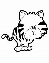 Tiger Coloring Cute Pages Cat Baby Printable Kitten Clipart Library Print Getdrawings Drawing Comments Coloringhome sketch template