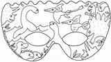Mask Dinosaur Print Coloring Pages Crafts sketch template