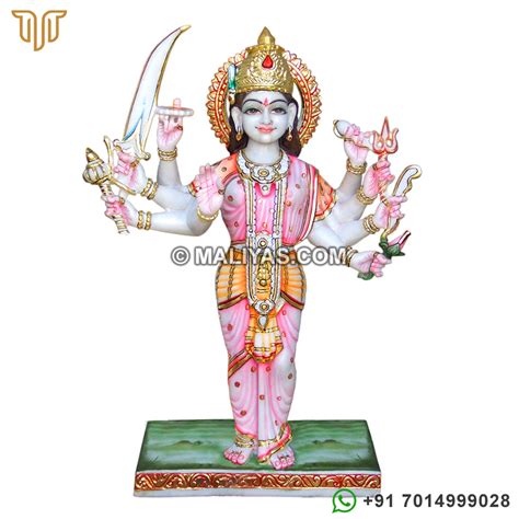 standing durga statue carved   marble manufacturers  standing