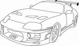 Supra Toyota Mk4 Furious sketch template